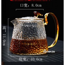 錘紋耐熱玻璃茶壺(500ml)