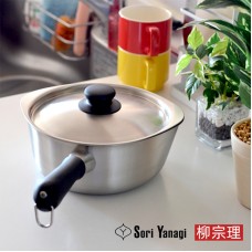 [Sori Yanagi]柳宗理不鏽鋼啞光帶蓋雪平鍋